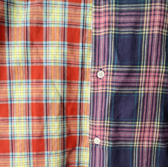 NWT B.A.T Button Up Mixed Plaid Long Sleeve Shirt - Picture 8 of 13